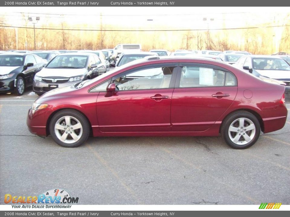2008 Honda Civic EX Sedan Tango Red Pearl / Ivory Photo #19