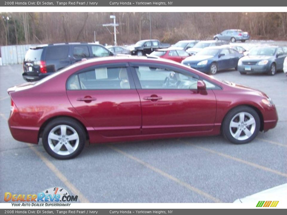 2008 Honda Civic EX Sedan Tango Red Pearl / Ivory Photo #20