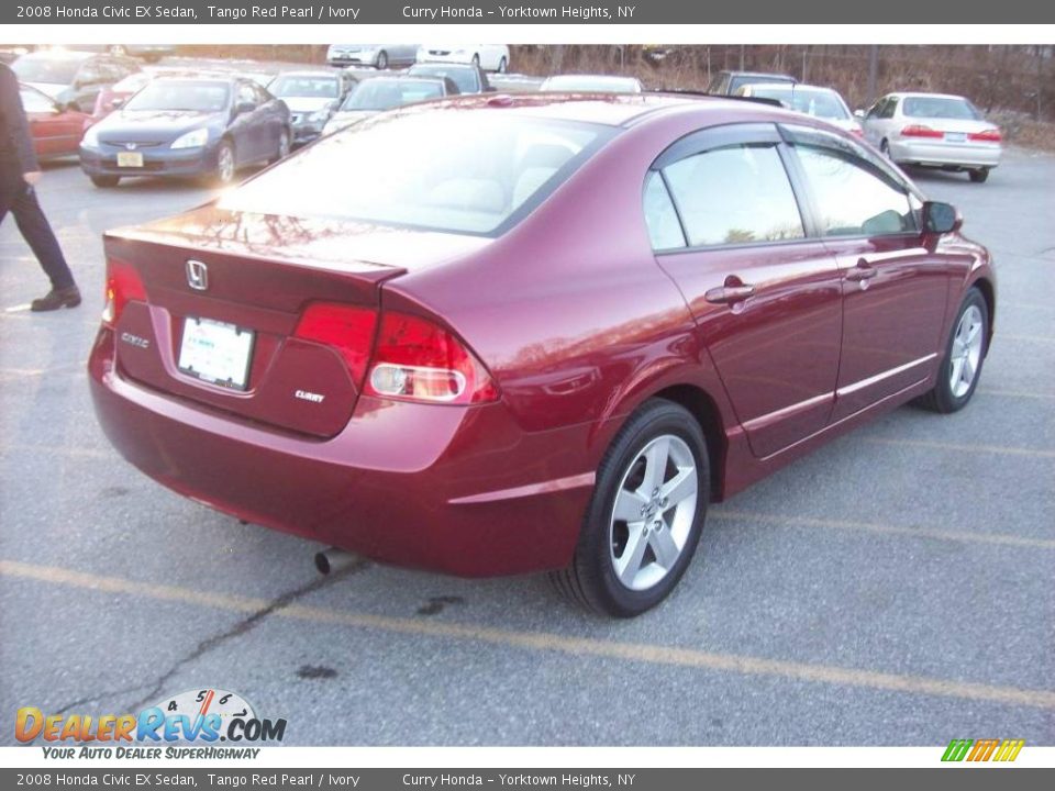 2008 Honda Civic EX Sedan Tango Red Pearl / Ivory Photo #22