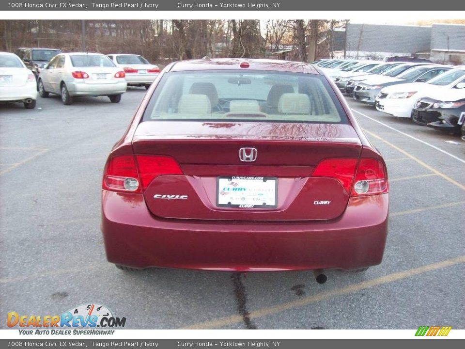 2008 Honda Civic EX Sedan Tango Red Pearl / Ivory Photo #23