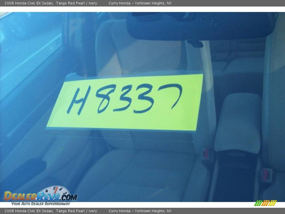 2008 Honda Civic EX Sedan Tango Red Pearl / Ivory Photo #25