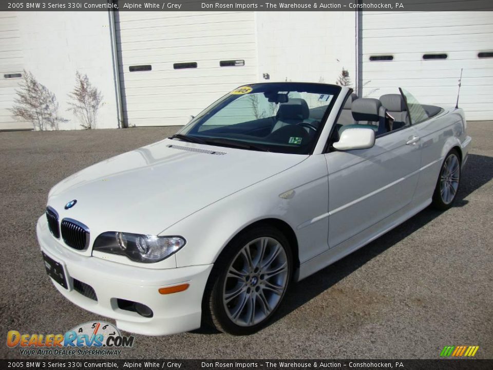 2005 BMW 3 Series 330i Convertible Alpine White / Grey Photo #1