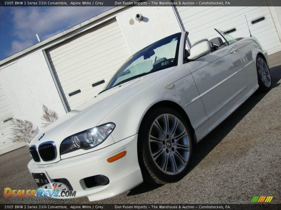 2005 BMW 3 Series 330i Convertible Alpine White / Grey Photo #2