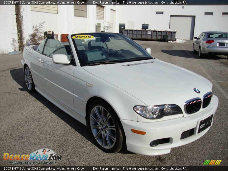 2005 BMW 3 Series 330i Convertible Alpine White / Grey Photo #4