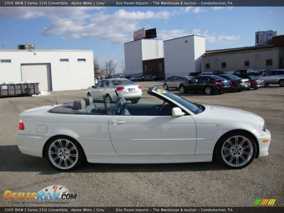2005 BMW 3 Series 330i Convertible Alpine White / Grey Photo #6
