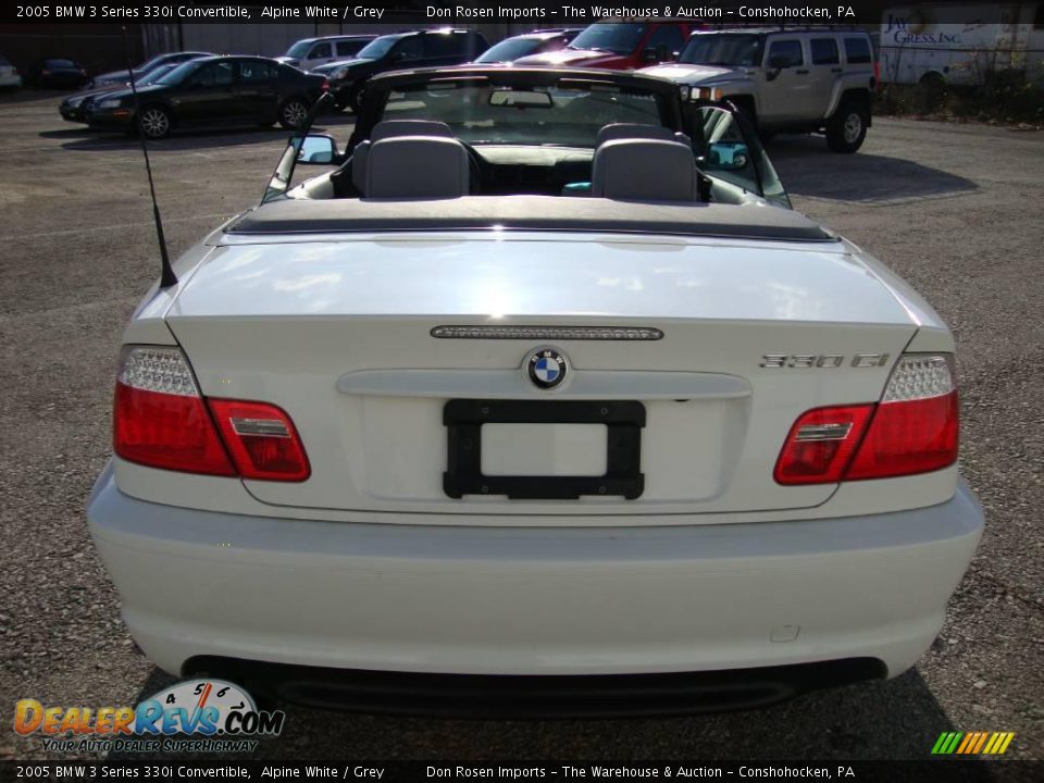 2005 BMW 3 Series 330i Convertible Alpine White / Grey Photo #8