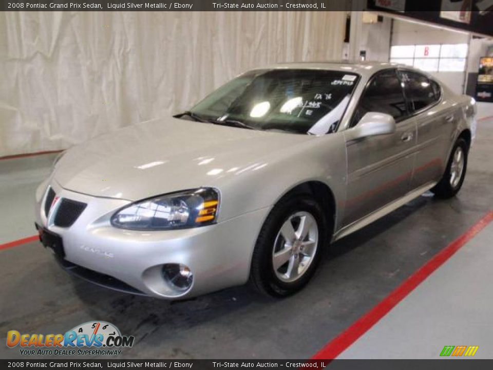 2008 Pontiac Grand Prix Sedan Liquid Silver Metallic / Ebony Photo #1