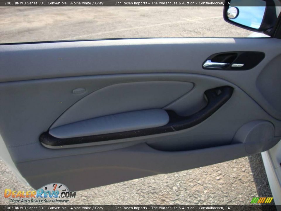 2005 BMW 3 Series 330i Convertible Alpine White / Grey Photo #13