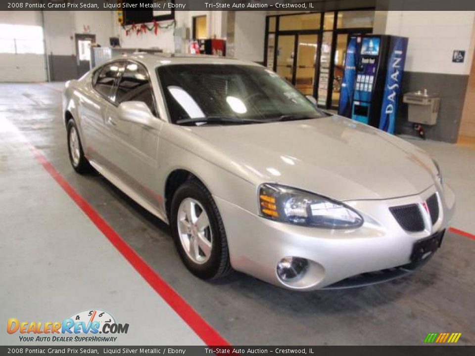 2008 Pontiac Grand Prix Sedan Liquid Silver Metallic / Ebony Photo #2