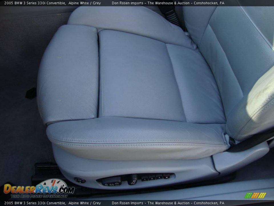 2005 BMW 3 Series 330i Convertible Alpine White / Grey Photo #14