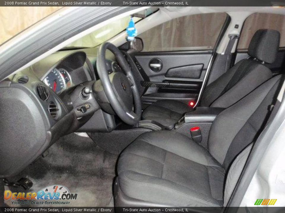 2008 Pontiac Grand Prix Sedan Liquid Silver Metallic / Ebony Photo #5