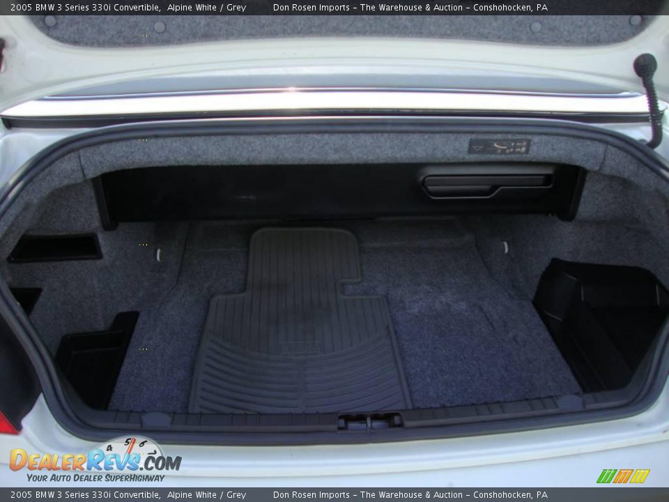 2005 BMW 3 Series 330i Convertible Alpine White / Grey Photo #19