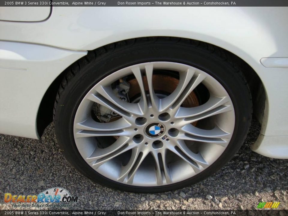 2005 BMW 3 Series 330i Convertible Alpine White / Grey Photo #20