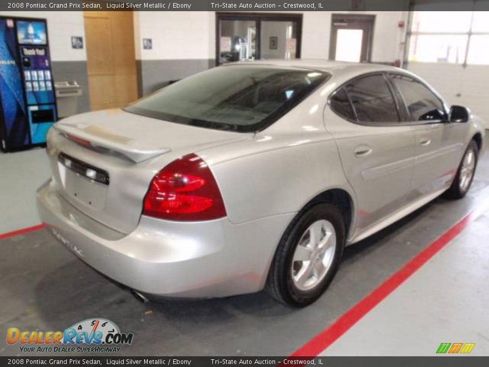 2008 Pontiac Grand Prix Sedan Liquid Silver Metallic / Ebony Photo #9