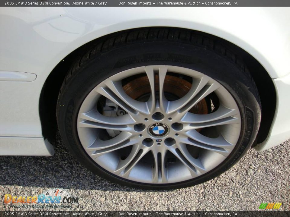 2005 BMW 3 Series 330i Convertible Alpine White / Grey Photo #21