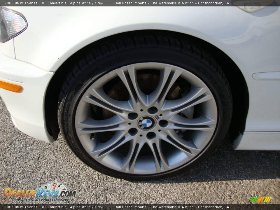 2005 BMW 3 Series 330i Convertible Alpine White / Grey Photo #22