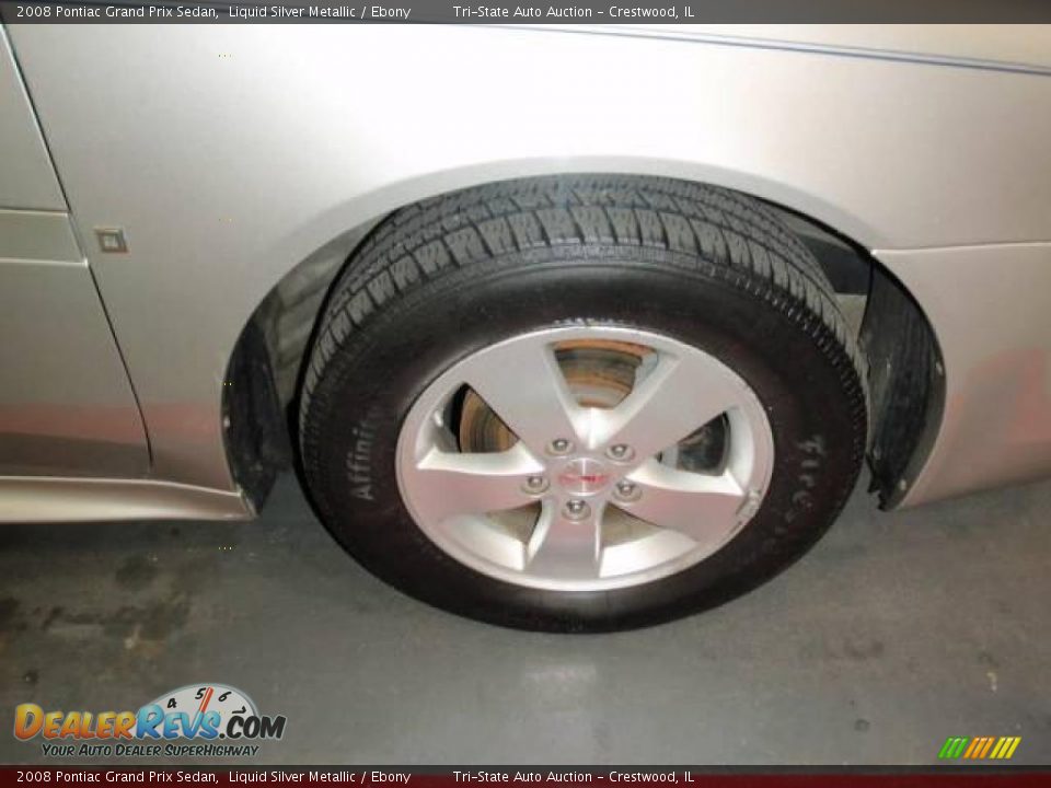 2008 Pontiac Grand Prix Sedan Liquid Silver Metallic / Ebony Photo #12