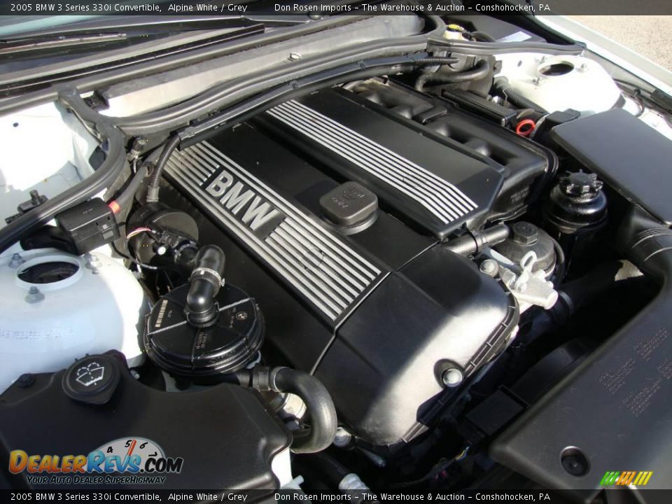 2005 BMW 3 Series 330i Convertible Alpine White / Grey Photo #30