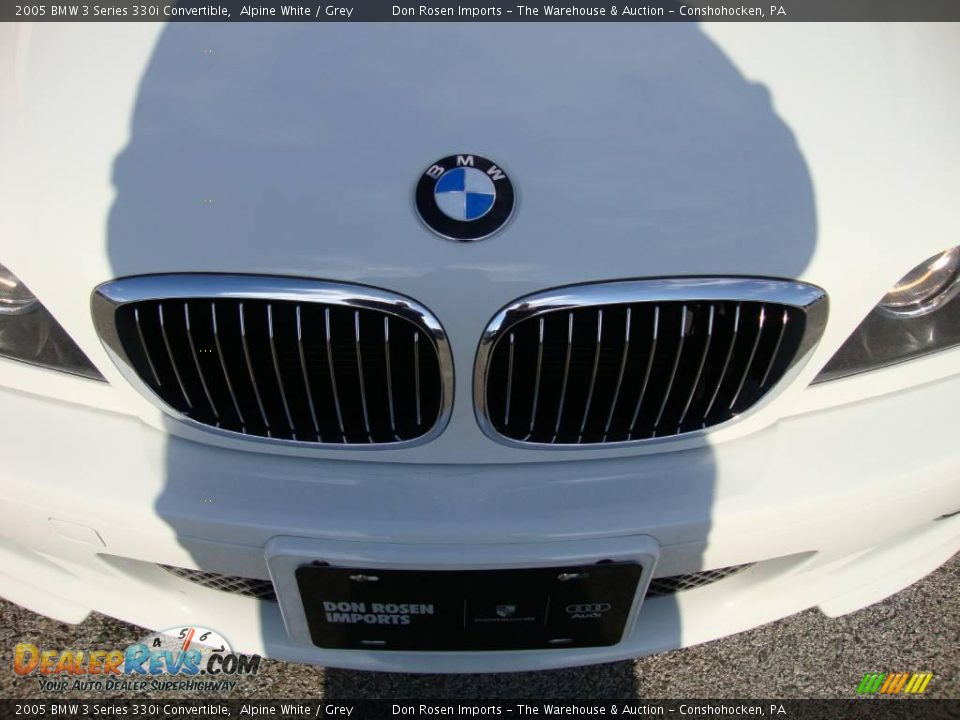 2005 BMW 3 Series 330i Convertible Alpine White / Grey Photo #31