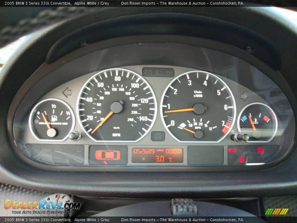 2005 BMW 3 Series 330i Convertible Alpine White / Grey Photo #34