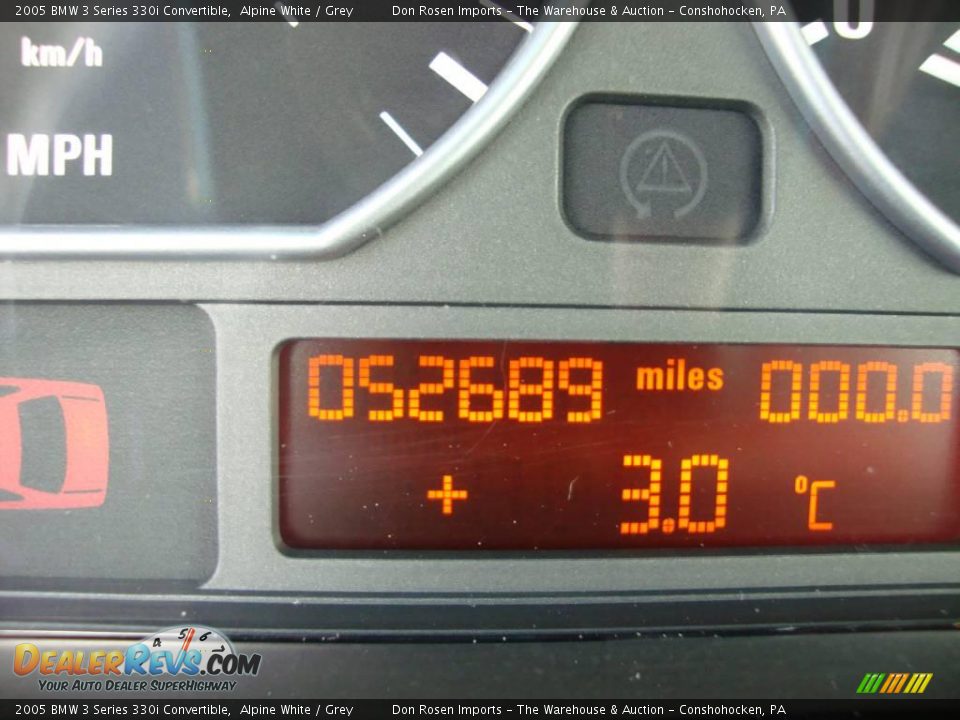 2005 BMW 3 Series 330i Convertible Alpine White / Grey Photo #35