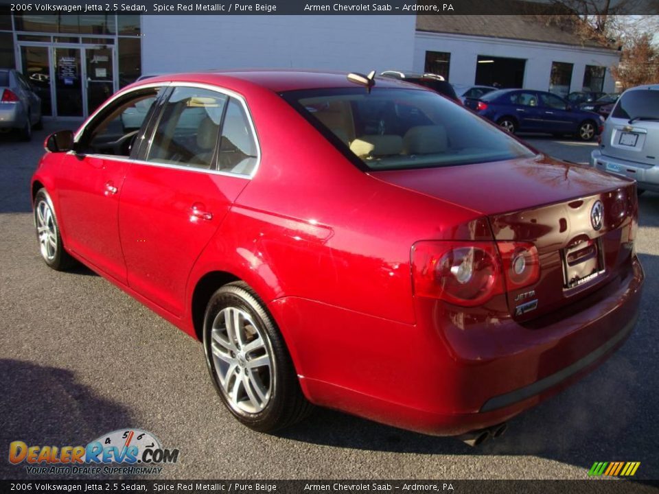 2006 Volkswagen Jetta 2.5 Sedan Spice Red Metallic / Pure Beige Photo #9