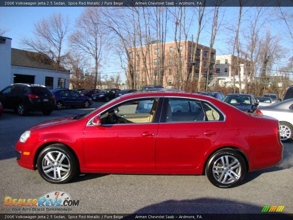 2006 Volkswagen Jetta 2.5 Sedan Spice Red Metallic / Pure Beige Photo #10