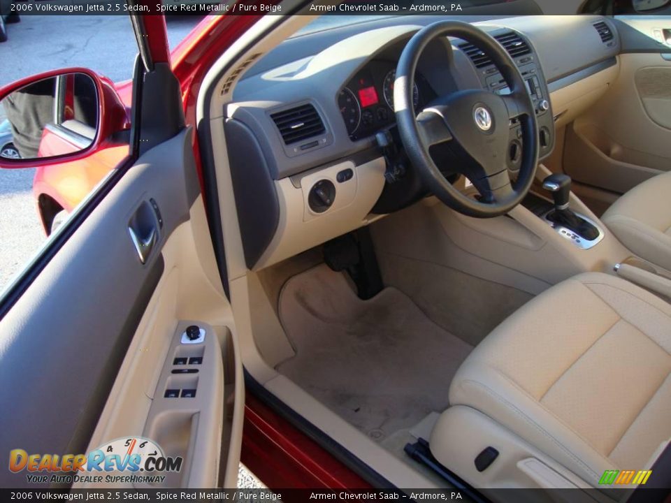 2006 Volkswagen Jetta 2.5 Sedan Spice Red Metallic / Pure Beige Photo #12