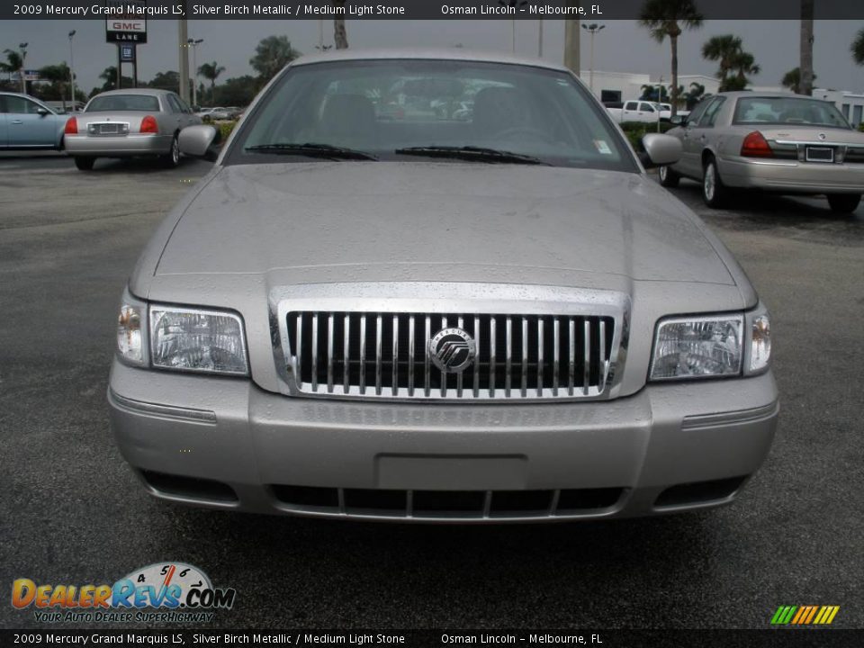 2009 Mercury Grand Marquis LS Silver Birch Metallic / Medium Light Stone Photo #2