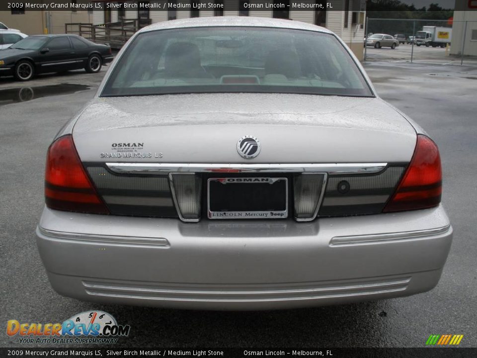 2009 Mercury Grand Marquis LS Silver Birch Metallic / Medium Light Stone Photo #4