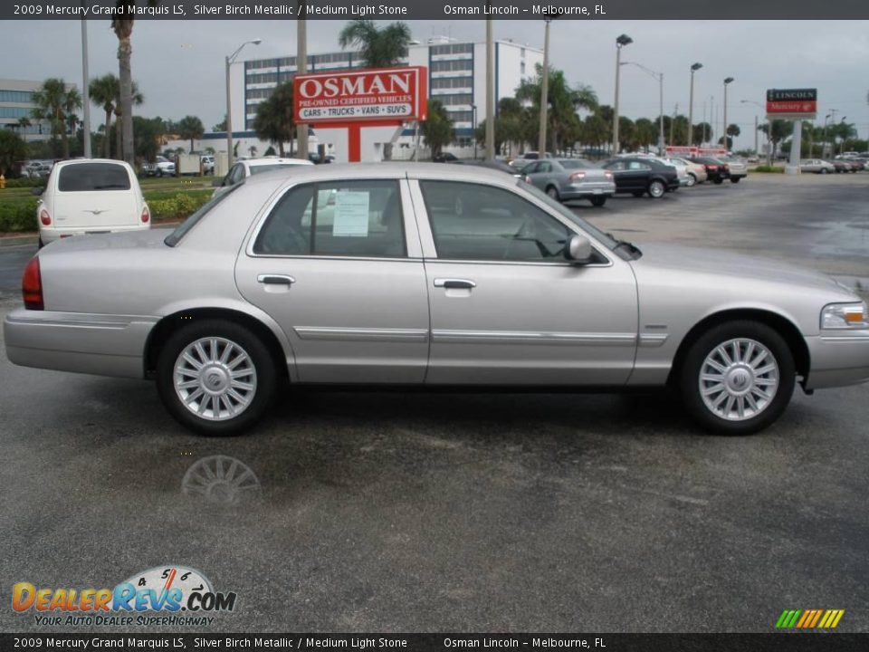 2009 Mercury Grand Marquis LS Silver Birch Metallic / Medium Light Stone Photo #5