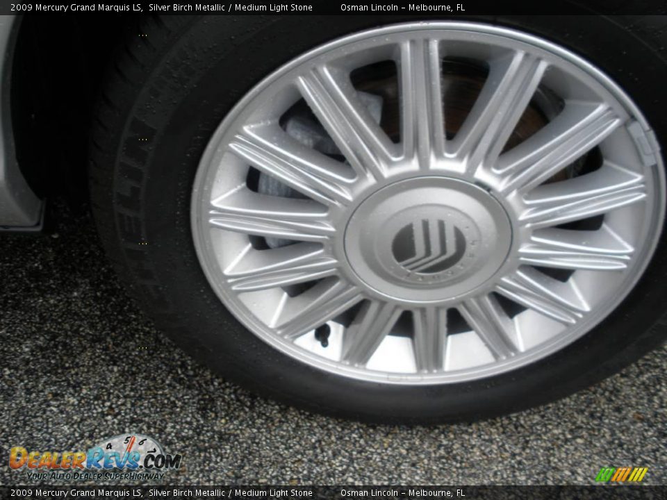2009 Mercury Grand Marquis LS Silver Birch Metallic / Medium Light Stone Photo #6