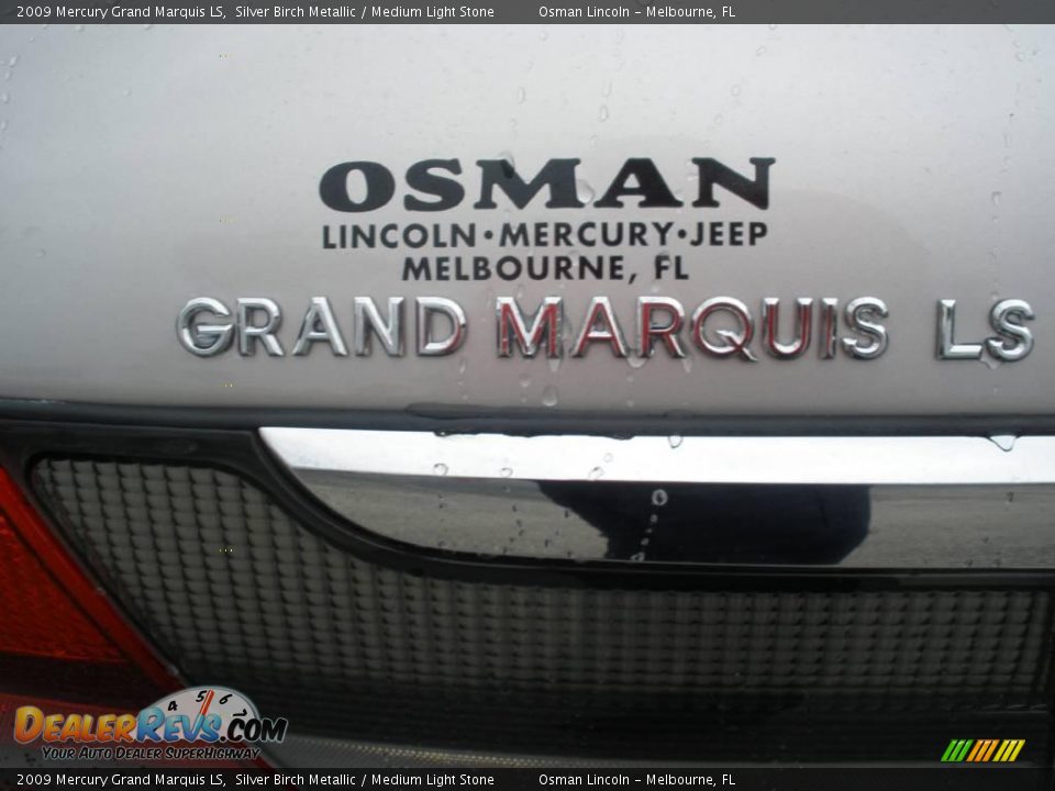 2009 Mercury Grand Marquis LS Silver Birch Metallic / Medium Light Stone Photo #9