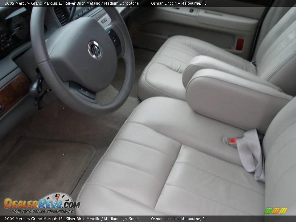 2009 Mercury Grand Marquis LS Silver Birch Metallic / Medium Light Stone Photo #12