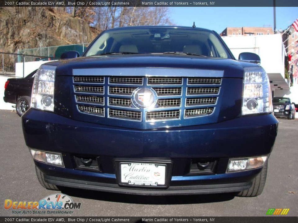 2007 Cadillac Escalade ESV AWD Blue Chip / Cocoa/Light Cashmere Photo #2