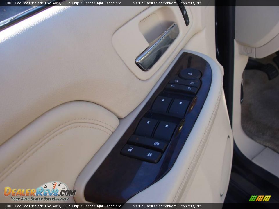 2007 Cadillac Escalade ESV AWD Blue Chip / Cocoa/Light Cashmere Photo #12