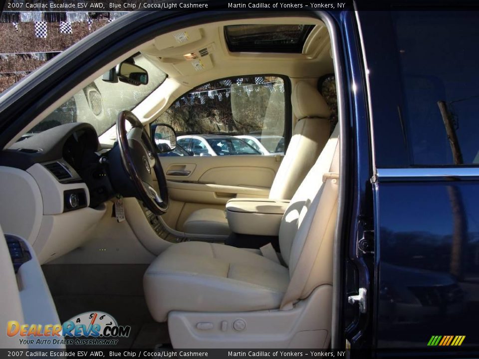 2007 Cadillac Escalade ESV AWD Blue Chip / Cocoa/Light Cashmere Photo #13