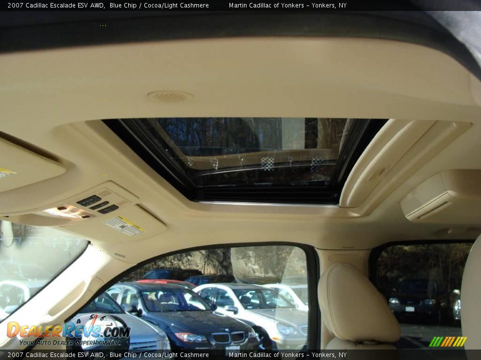 2007 Cadillac Escalade ESV AWD Blue Chip / Cocoa/Light Cashmere Photo #15