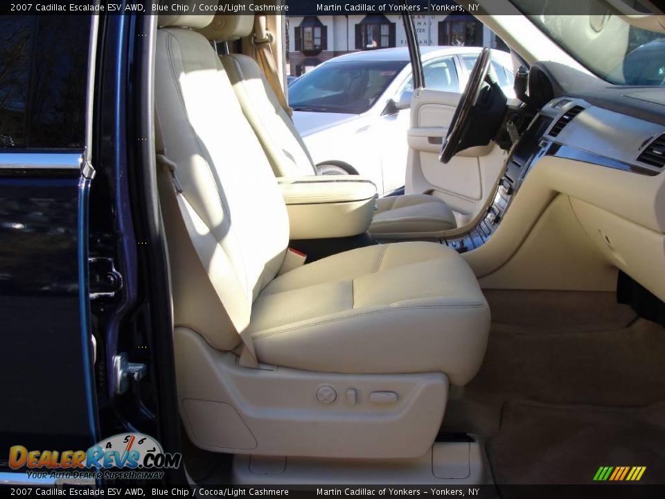 2007 Cadillac Escalade ESV AWD Blue Chip / Cocoa/Light Cashmere Photo #17