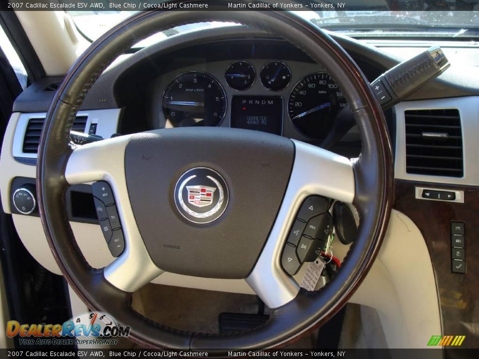 2007 Cadillac Escalade ESV AWD Blue Chip / Cocoa/Light Cashmere Photo #22