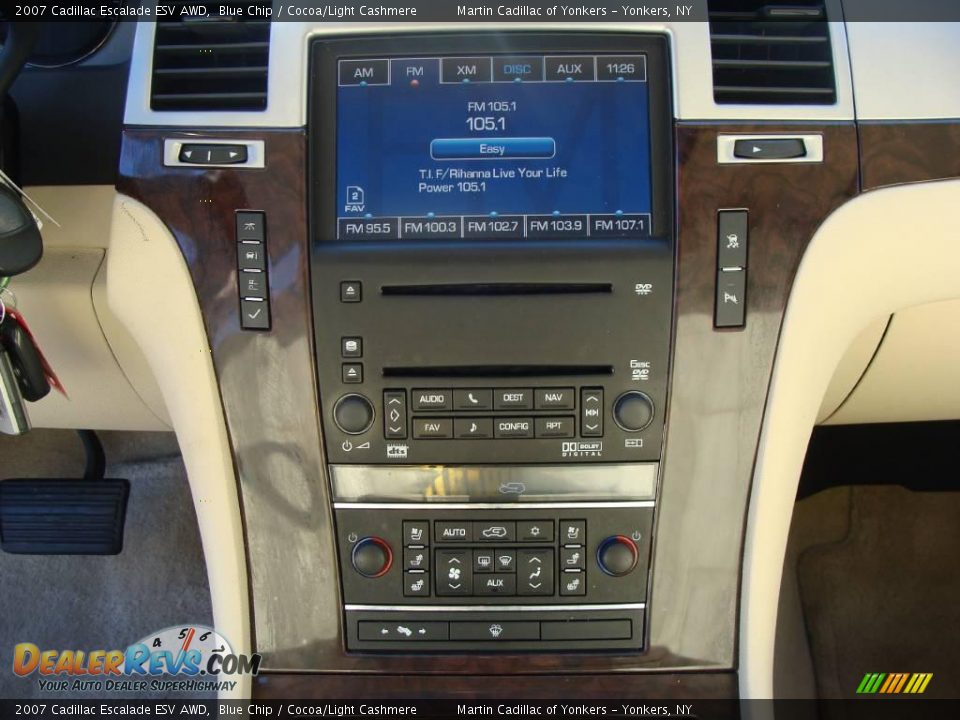 2007 Cadillac Escalade ESV AWD Blue Chip / Cocoa/Light Cashmere Photo #23