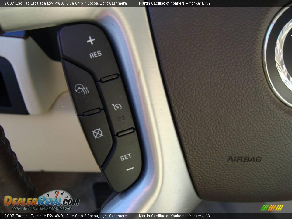 2007 Cadillac Escalade ESV AWD Blue Chip / Cocoa/Light Cashmere Photo #26