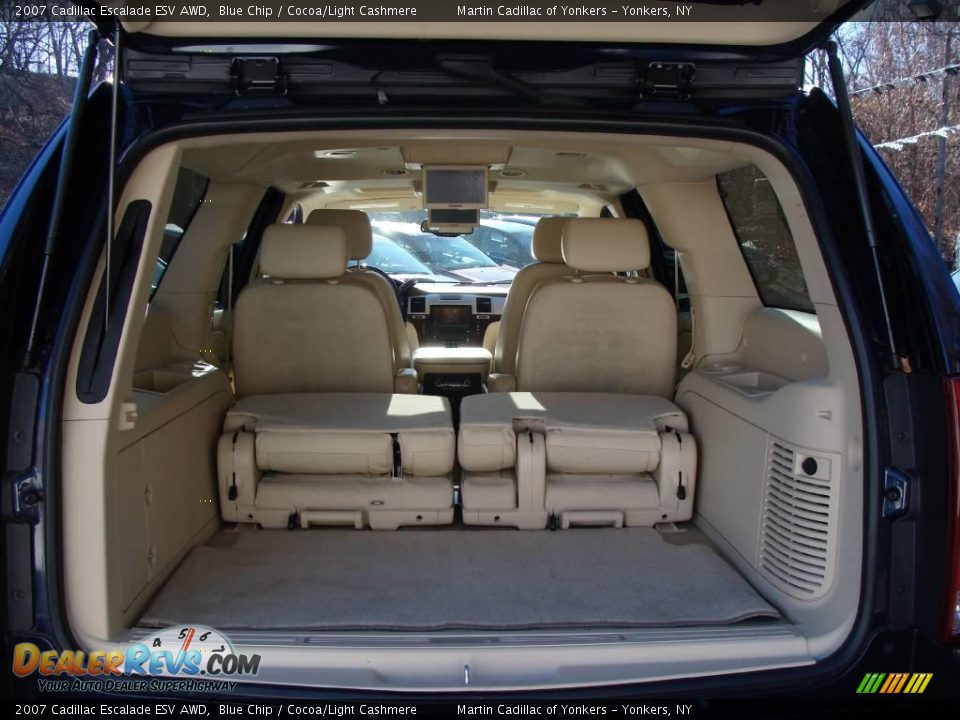 2007 Cadillac Escalade ESV AWD Blue Chip / Cocoa/Light Cashmere Photo #29