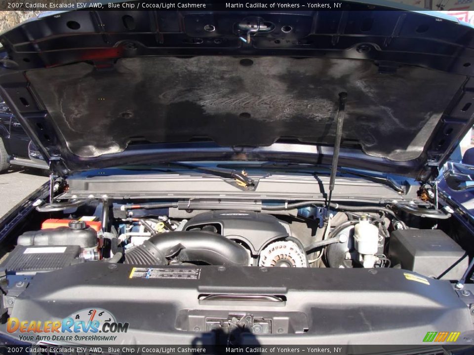 2007 Cadillac Escalade ESV AWD Blue Chip / Cocoa/Light Cashmere Photo #31