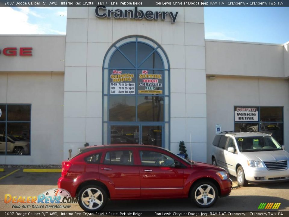 2007 Dodge Caliber R/T AWD Inferno Red Crystal Pearl / Pastel Pebble Beige Photo #1