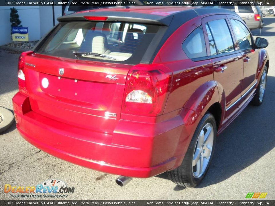 2007 Dodge Caliber R/T AWD Inferno Red Crystal Pearl / Pastel Pebble Beige Photo #2