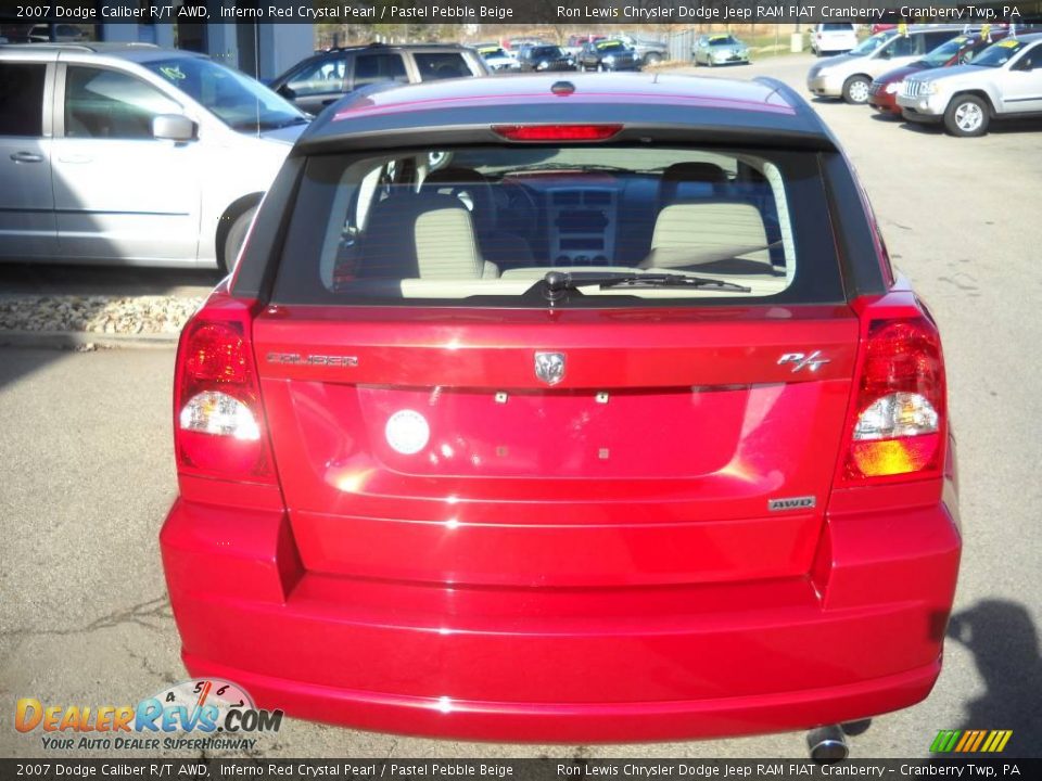 2007 Dodge Caliber R/T AWD Inferno Red Crystal Pearl / Pastel Pebble Beige Photo #3