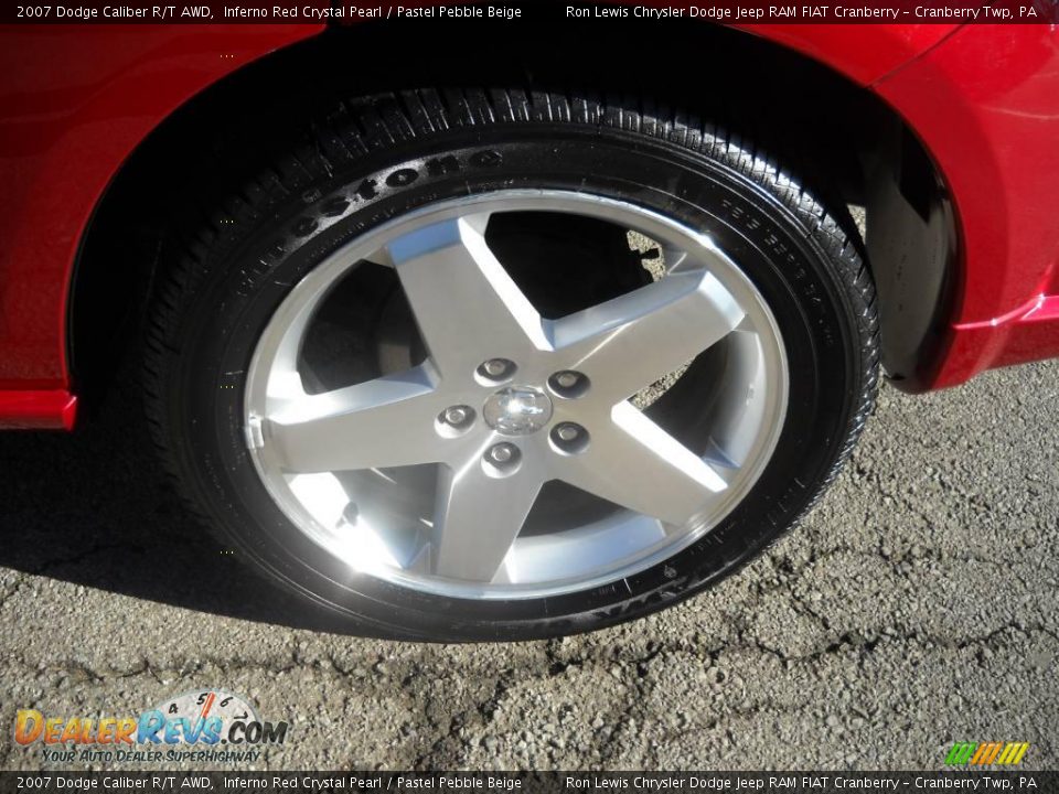2007 Dodge Caliber R/T AWD Inferno Red Crystal Pearl / Pastel Pebble Beige Photo #14