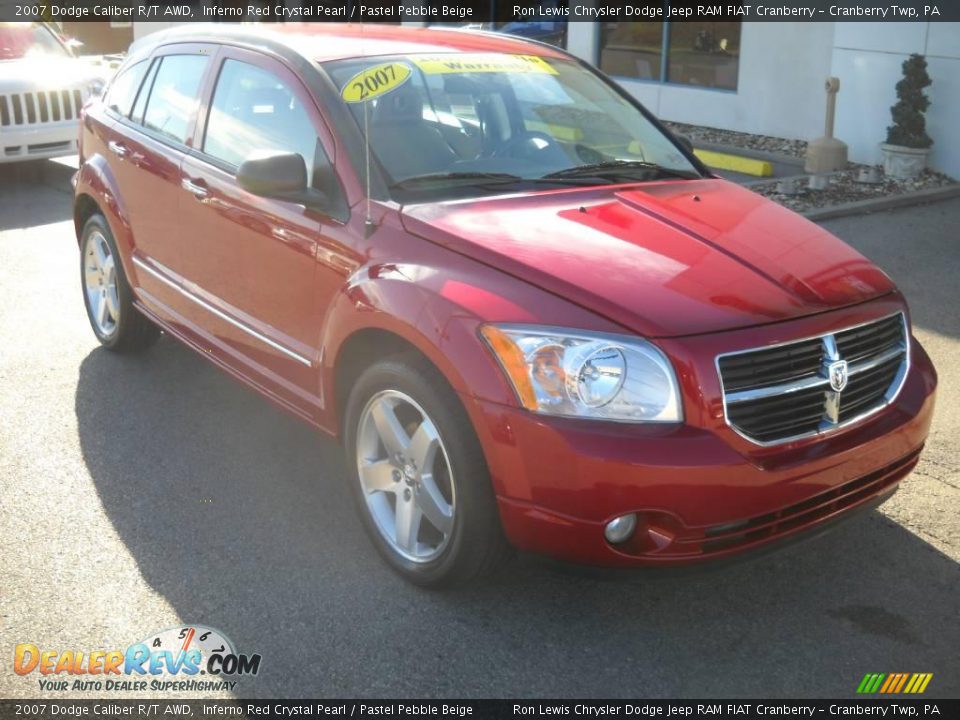 2007 Dodge Caliber R/T AWD Inferno Red Crystal Pearl / Pastel Pebble Beige Photo #20