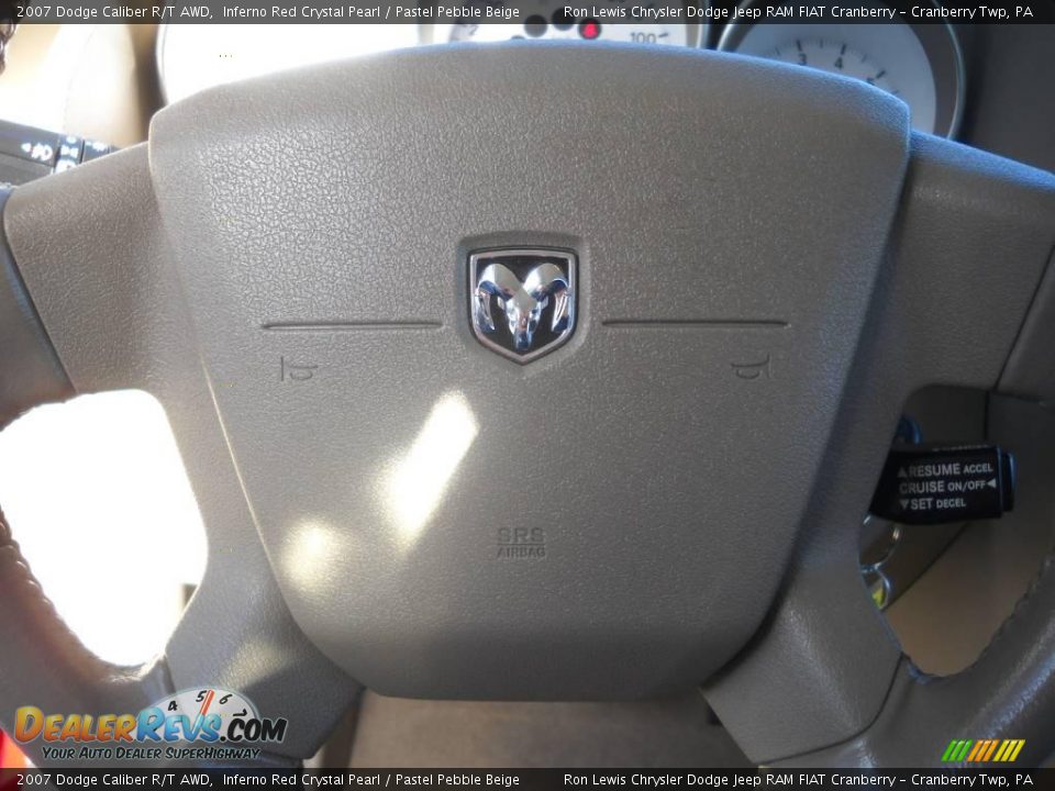 2007 Dodge Caliber R/T AWD Inferno Red Crystal Pearl / Pastel Pebble Beige Photo #24